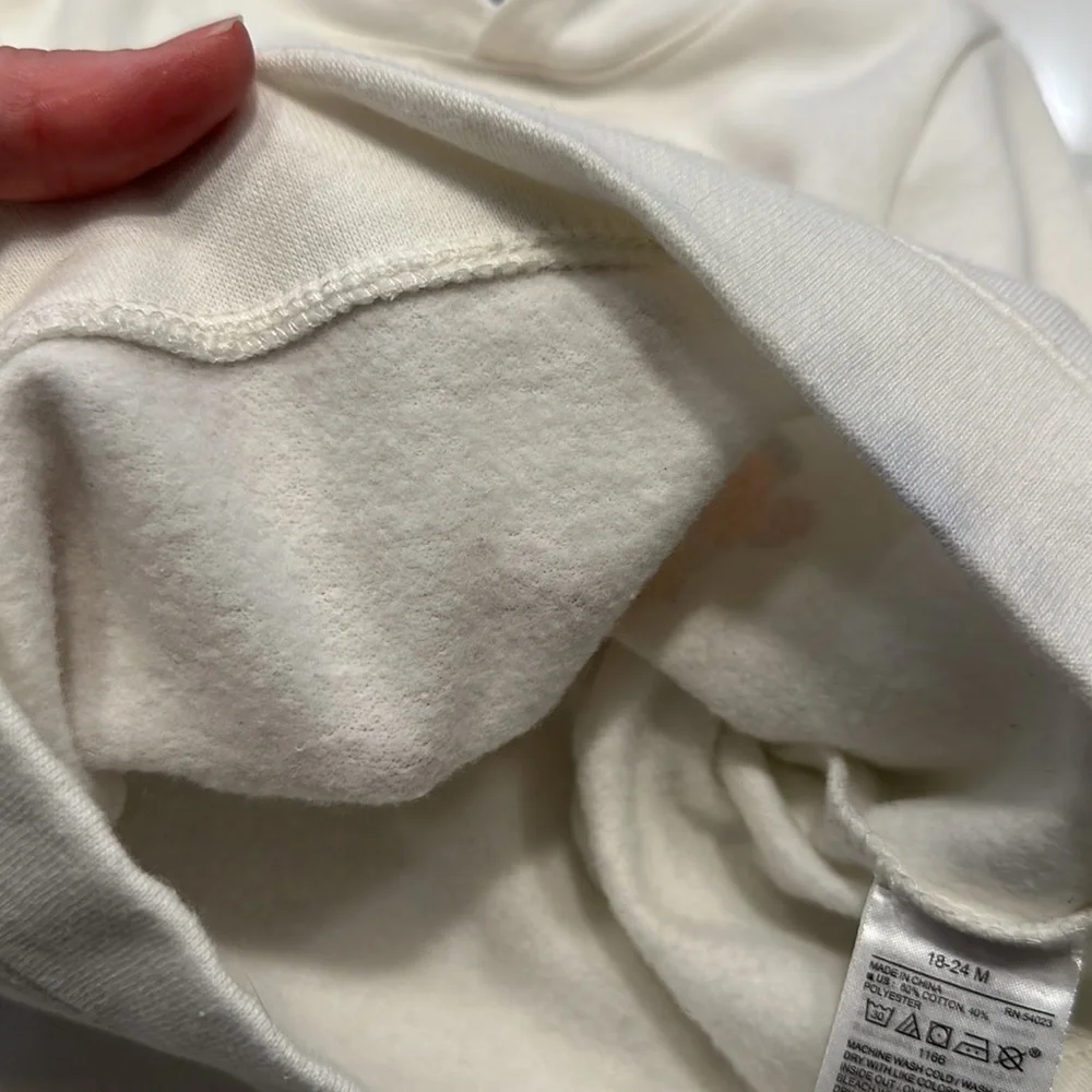Old Navy The Simpsons cotton hoodie white size 18-24 months 💛